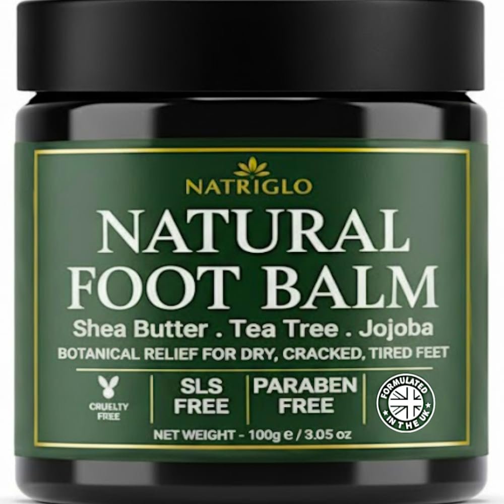 NatriGlo Best Organic Foot Balm for Dry Cracked Heels and Skin Home 2 Foot Balm